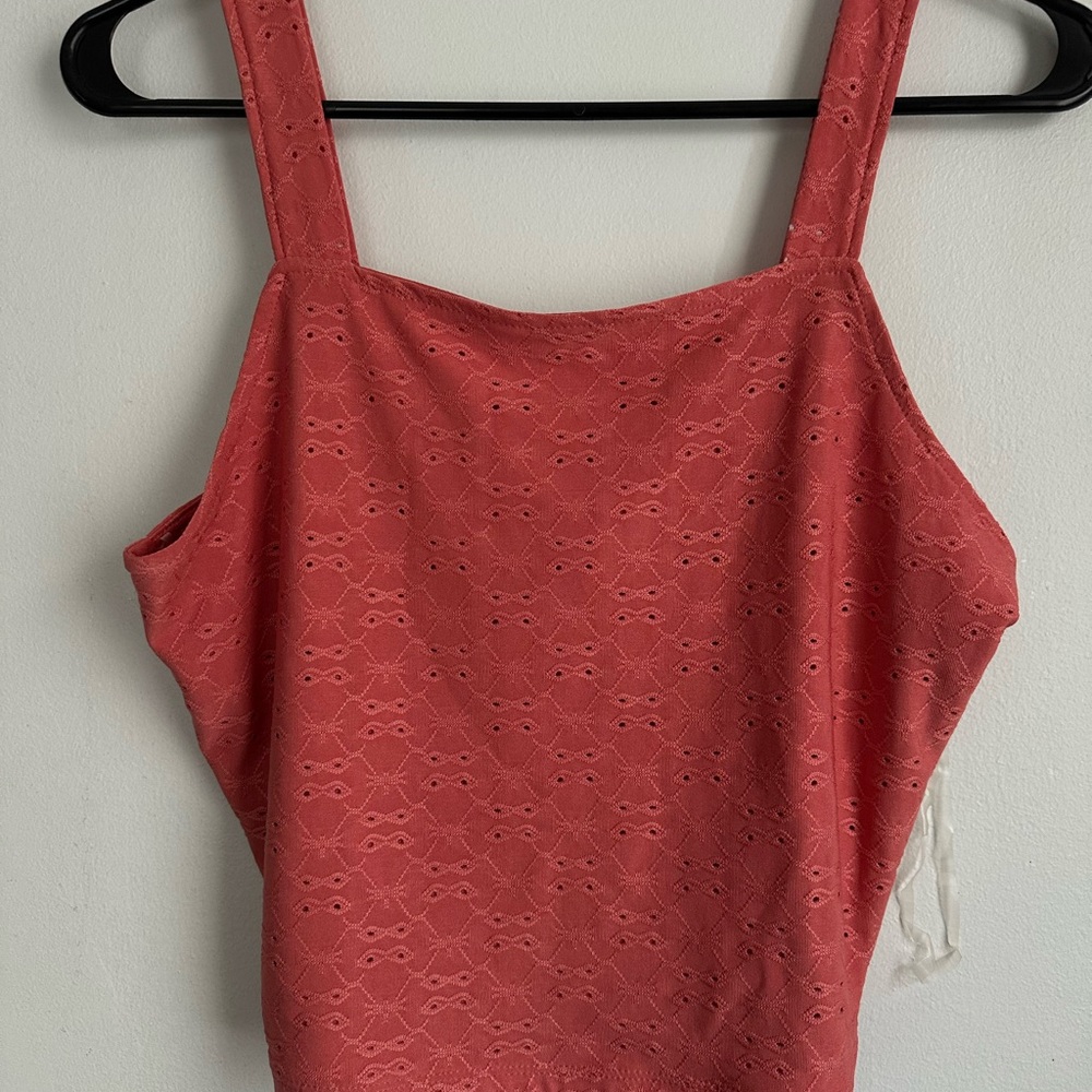 Wallflower Coral Lace Tank Top